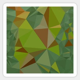 Dark Pastel Green Abstract Low Polygon Background Sticker